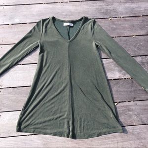 Olive Green Long Sleeve Dress